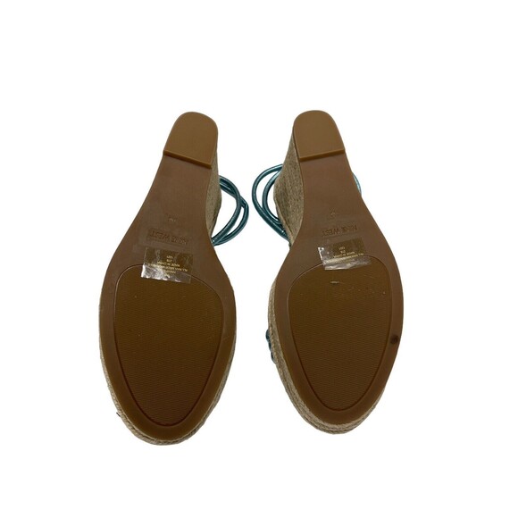 NINE WEST Womens Blue 1-1/2" Platform Hipsta Open Wedge Espadrille Shoes 9 M - Picture 8 of 9